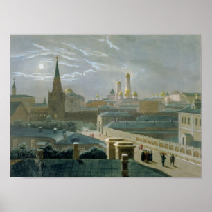 Póster Vista da Moscovo Kremlin, 1840's