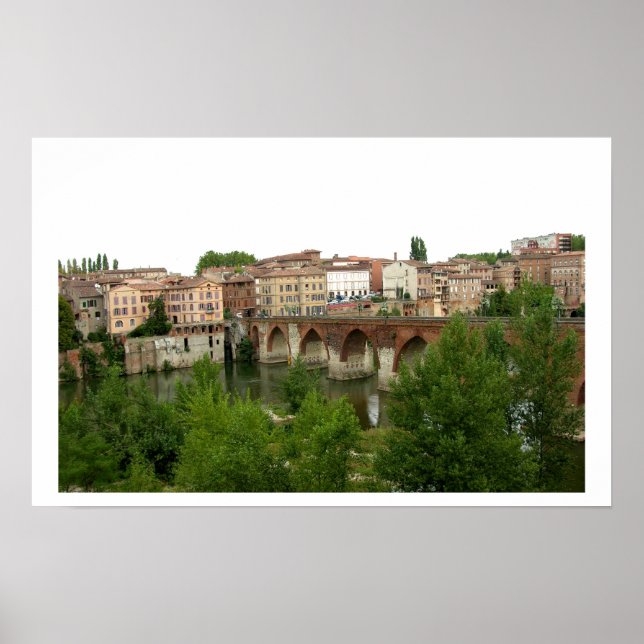 Póster Vista da ponte antiga (foto) (Frente)