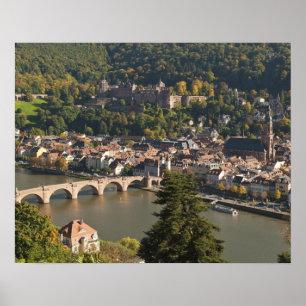 Póster Vista da ponte de Alte Brucke ou Antiga