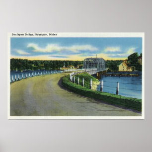 Póster Vista da ponte de Southport