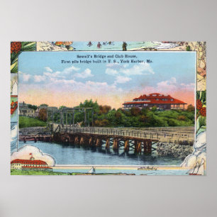 Póster Vista da ponte e do clube de Sewall