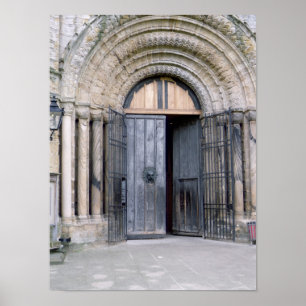 Póster Vista da porta norte da catedral de Durham