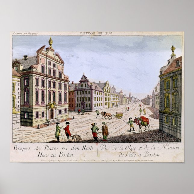 Póster Vista da Prefeitura, Boston (Frente)