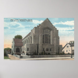 Poster Vista da primeira igreja presbiteriana unida