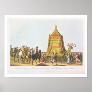 Poster Vista da Procissão do Parágrafo do Camelo Sagrado