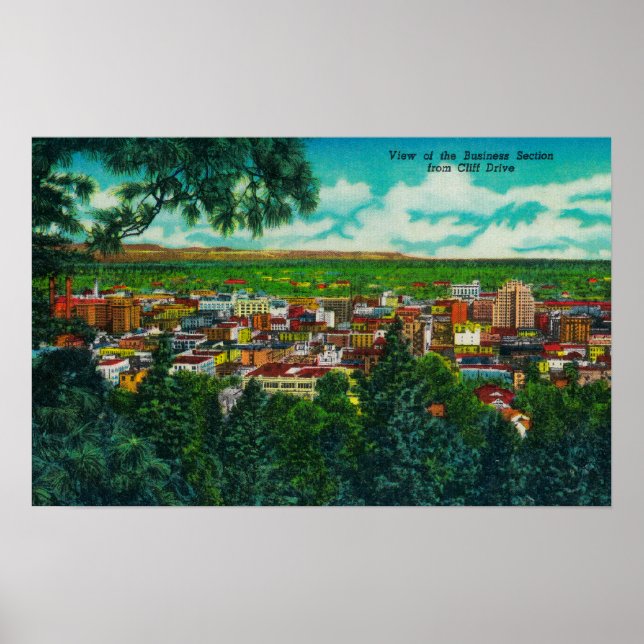 Póster Vista da seção de negócios a partir da unidade Cli (Frente)