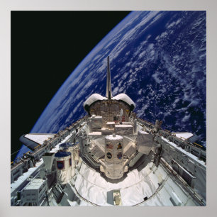 Póster Vista da Terra a partir do Shuttle Atlantis Espaci