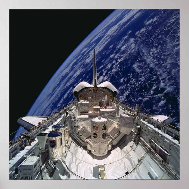 Póster Vista da Terra a partir do Shuttle Atlantis Espaci (Frente)