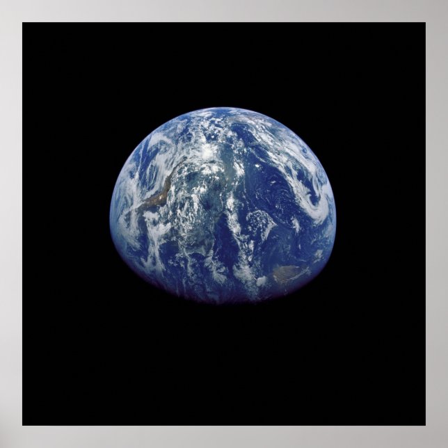 Póster Vista da Terra da Apolo 15 (Frente)