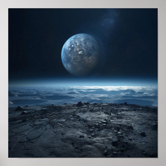 Poster Vista da Terra da Lua (Frente)