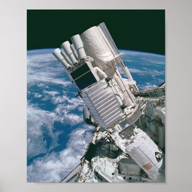 Poster Vista da Terra e Carga a bordo do Shuttle Columbia (Frente)