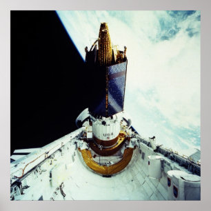 Poster Vista da Terra e da Carga Atlântica do Shuttle Es