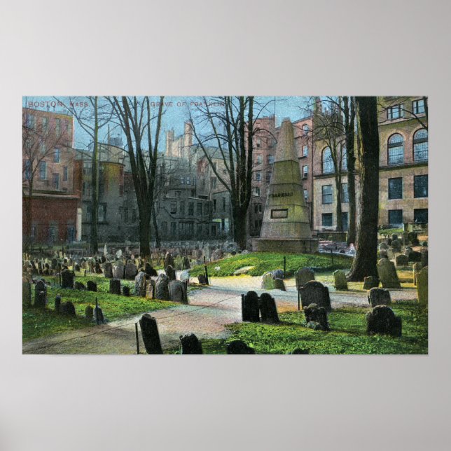 Poster Vista da Tombstone de Ben Franklin (Frente)