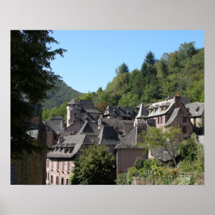 Póster Vista da vila medieval (foto)
