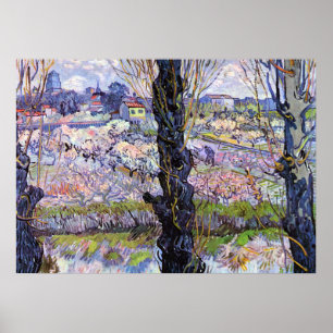 Poster Vista de Arles, Pomar em Flor