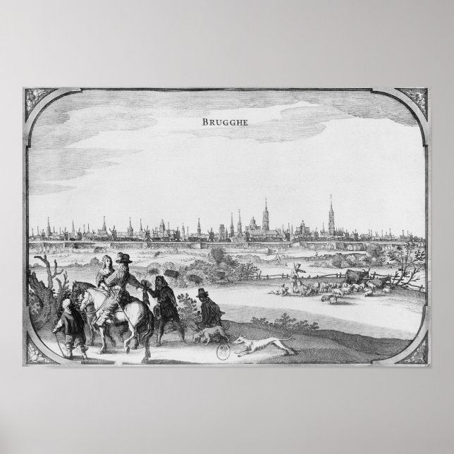 Póster Vista de Bruges (Frente)