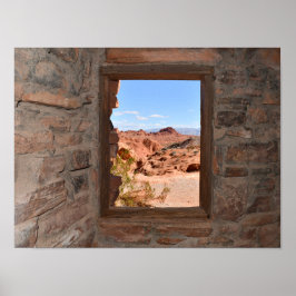 Poster Vista de cabine de dentro do Vale do Fogo