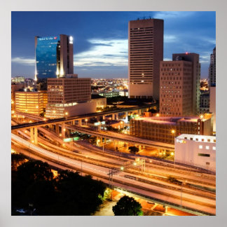 Póster Vista de Cidade do centro