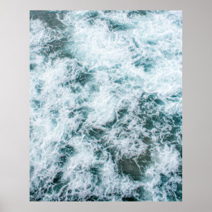 Poster Vista de cima das ondas do oceano