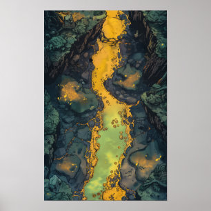Poster Vista de cima para baixo da Caverna de Enxofre Che