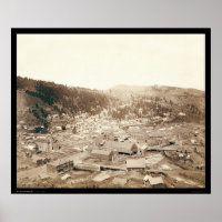 Vista de Deadwood de McGovern Hill SD 1888