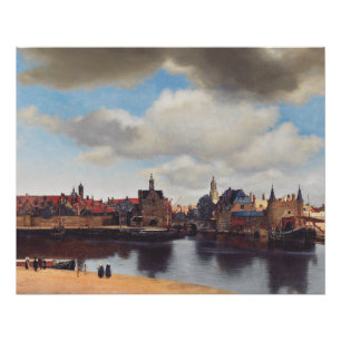 Póster Vista de Delft por Johannes Vermeer