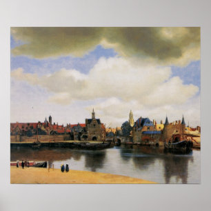 Póster Vista de Delft por Johannes Vermeer