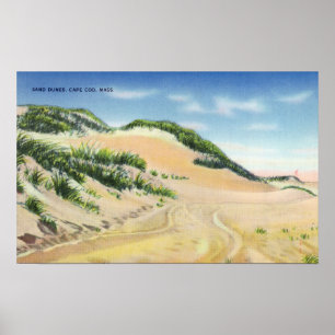 Póster Vista de dunas de areia de Cape Cod
