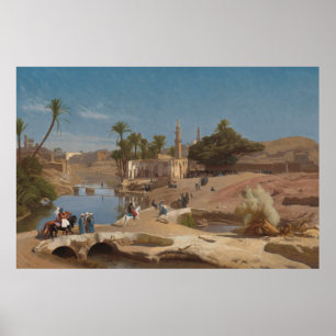 Póster Vista de EL-Fayoum de Medinet por Jean-Léon Gér