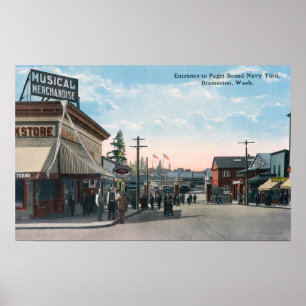 Poster Vista de Entrada para o Estaleiro de Marinhos dos