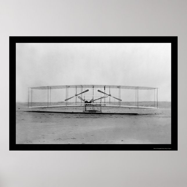 Póster Vista de Fecho de um Avião do Irmão Wright 1911 (Frente)