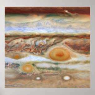 Póster Vista de Fecho do Planeta Júpiter - Grande Mancha