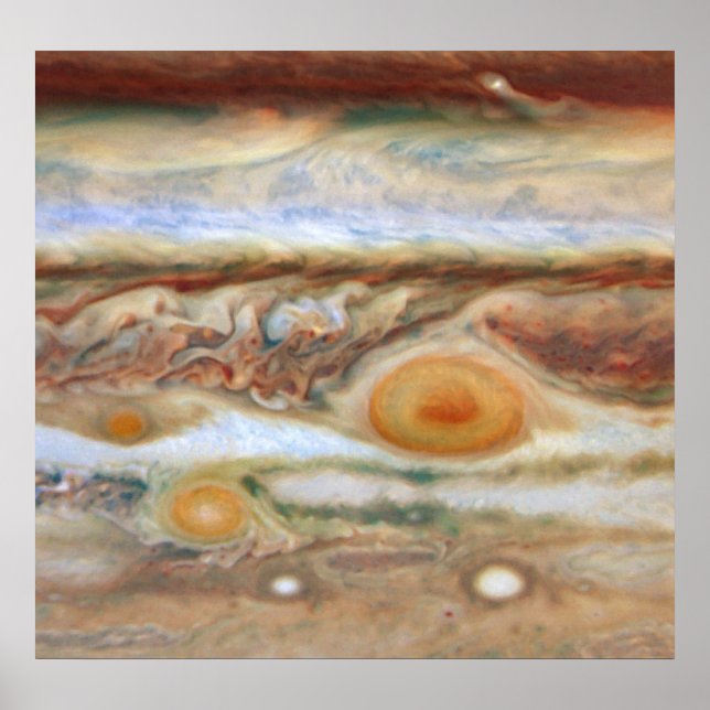 Póster Vista de Fecho do Planeta Júpiter - Grande Mancha  (Frente)
