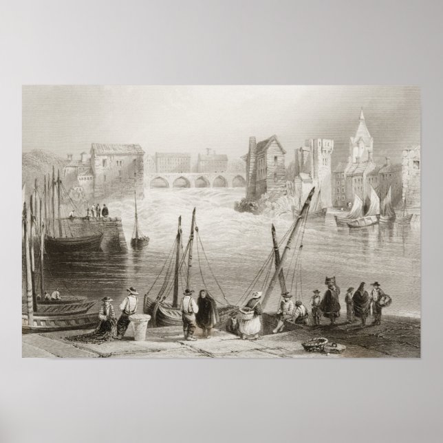 Póster Vista de Galway a partir de Claddagh (Frente)