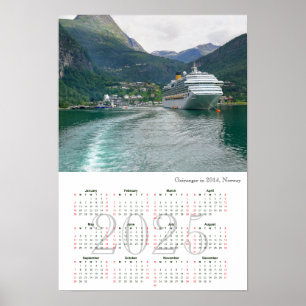 Poster Vista de Geiranger em 2014, Noruega