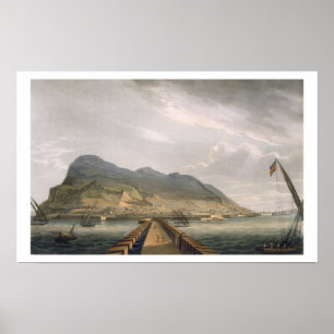 Poster Vista de Gibraltar, gravada por Thomas Sutherland