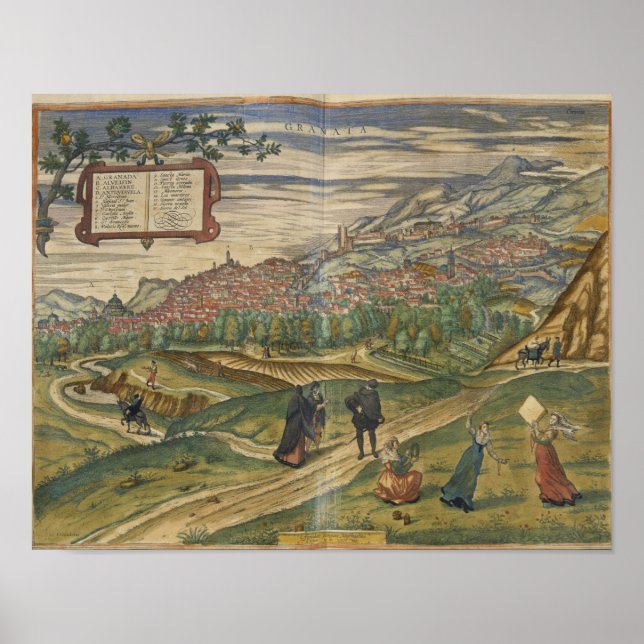 Poster Vista de Granada (Frente)