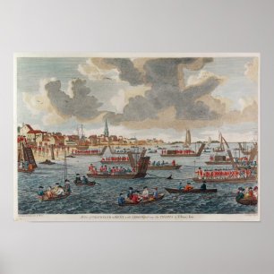 Poster Vista de Gravesend com tropas