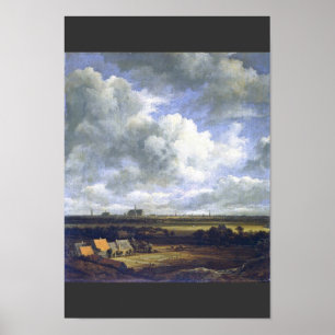 Póster Vista de Haarlem por Ruisdael Jacob Isaacksz. Van
