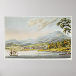 Póster Vista de Hobart Town, 1824