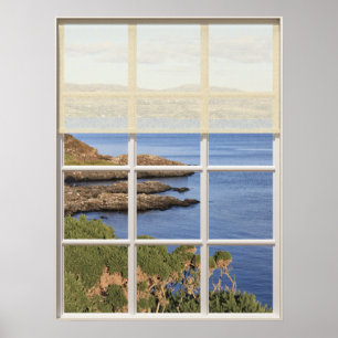 Poster Vista de Ilha Escocesa da Janela