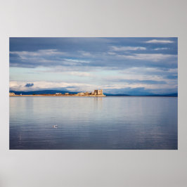 Poster Vista de inverno Piel Island Morecambe Bay Cumbria