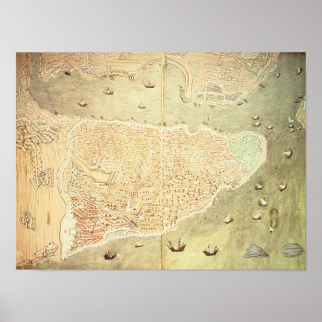 Póster Vista de Istambul (Frente)