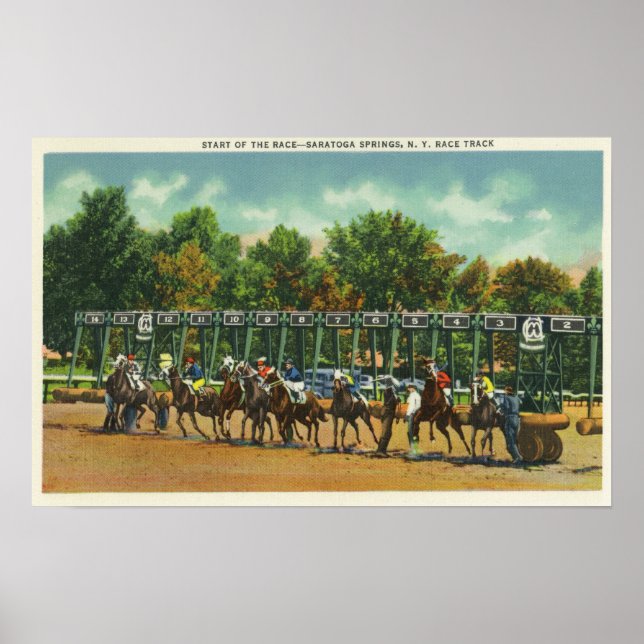 Póster Vista de Linha Inicial de Rastreamento de Saratoga (Frente)