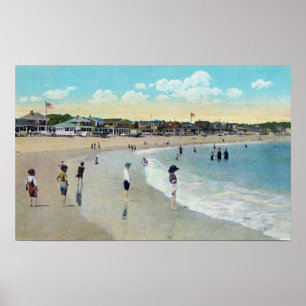 Poster Vista de Long Beach e Cape Ann