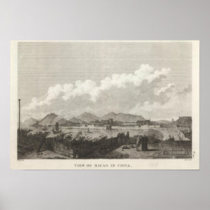 Poster Vista de Macau na China