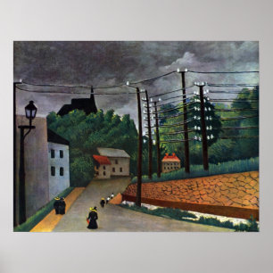 Poster Vista de Malakoff por Henri Rousseau, arte do