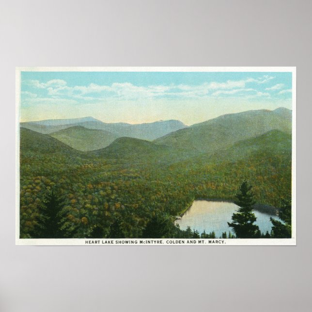 Poster Vista de McIntyre, Colden e Marcy Mts. (Frente)
