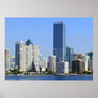 Poster Vista de Miami Skyline