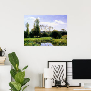 Poster Vista de Monet em Rouelles le Havre,